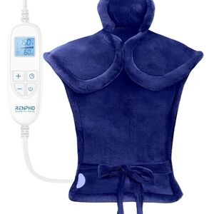 Renpho Blue Heating Pad with Remote